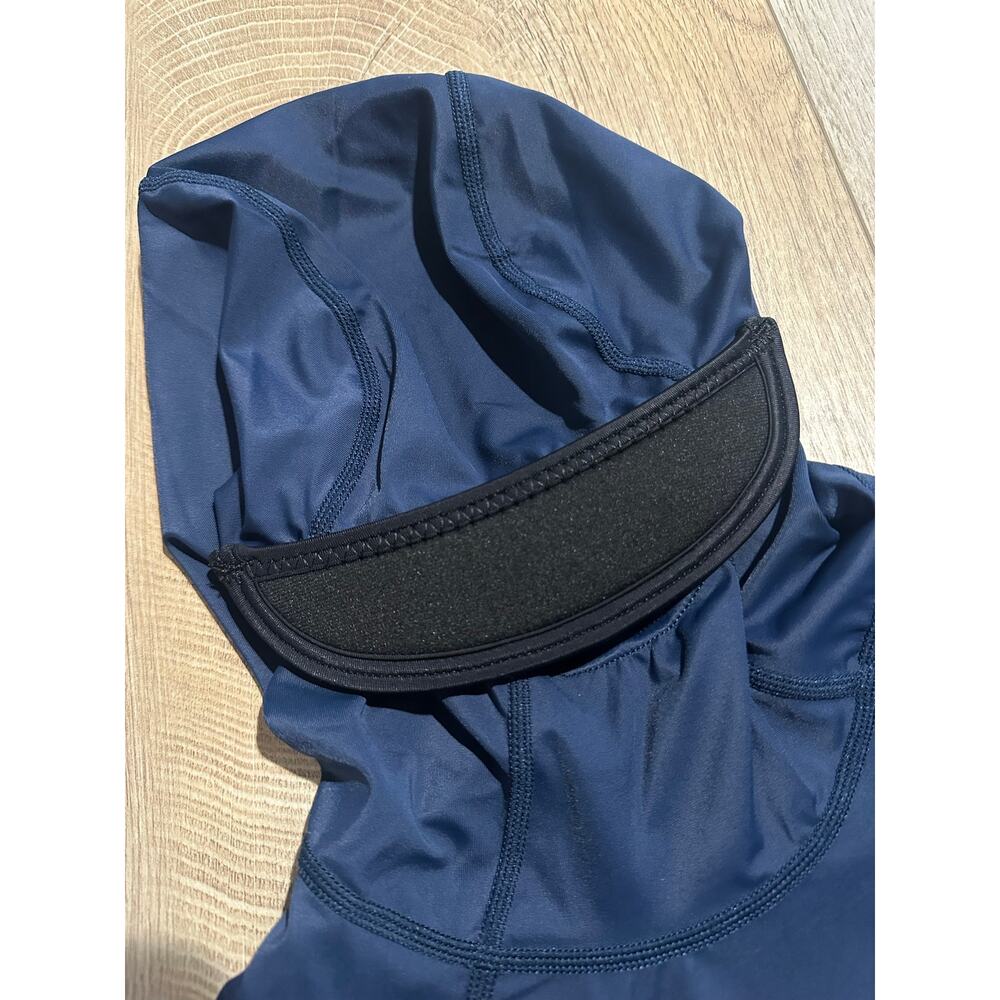 Florence Marine Long Sleeve Hooded Rashguard Navy L NEW - Picture 3 of 9